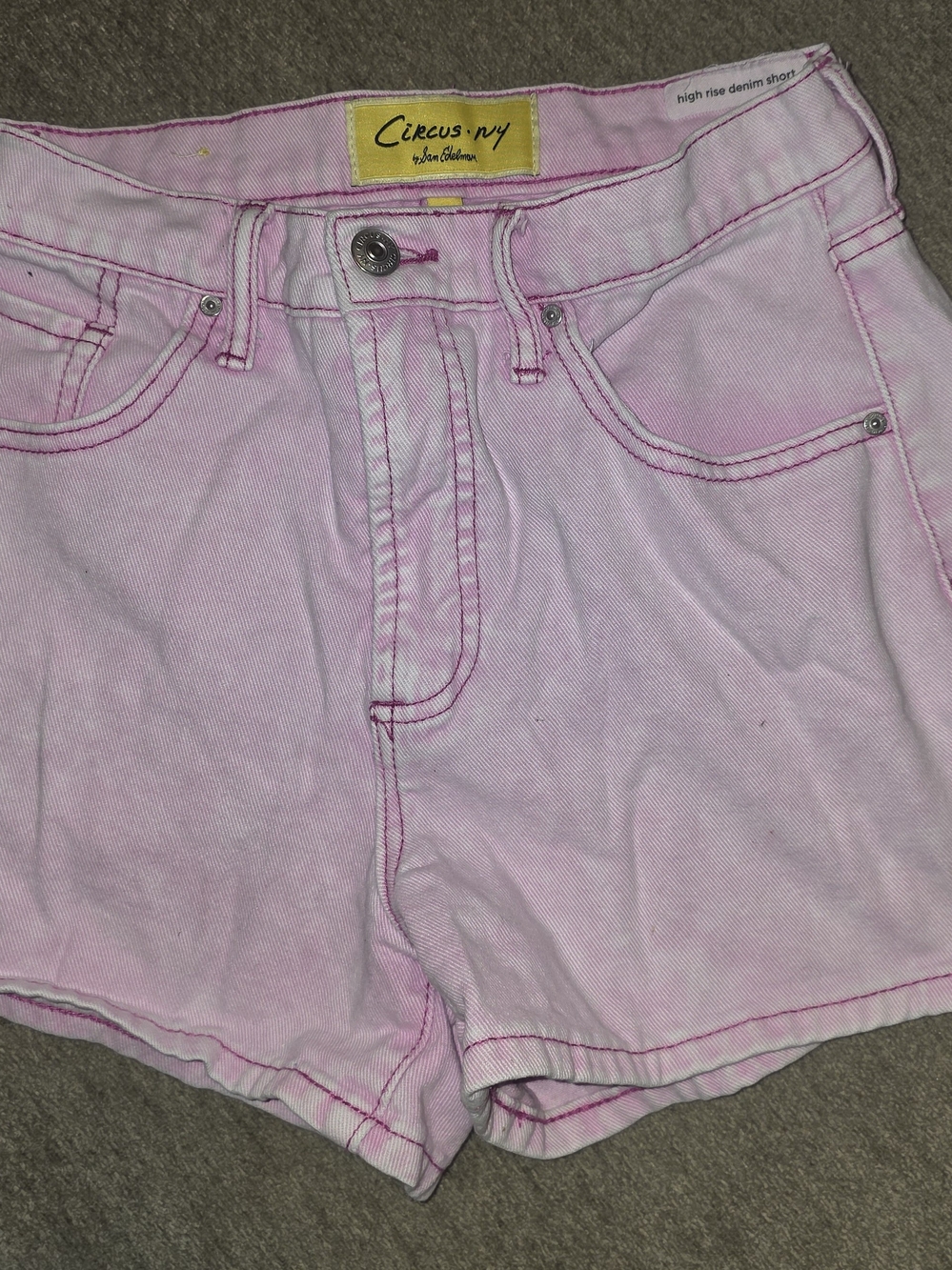Circus by Sam Edelman High-Rise Pink Denim Shorts 25